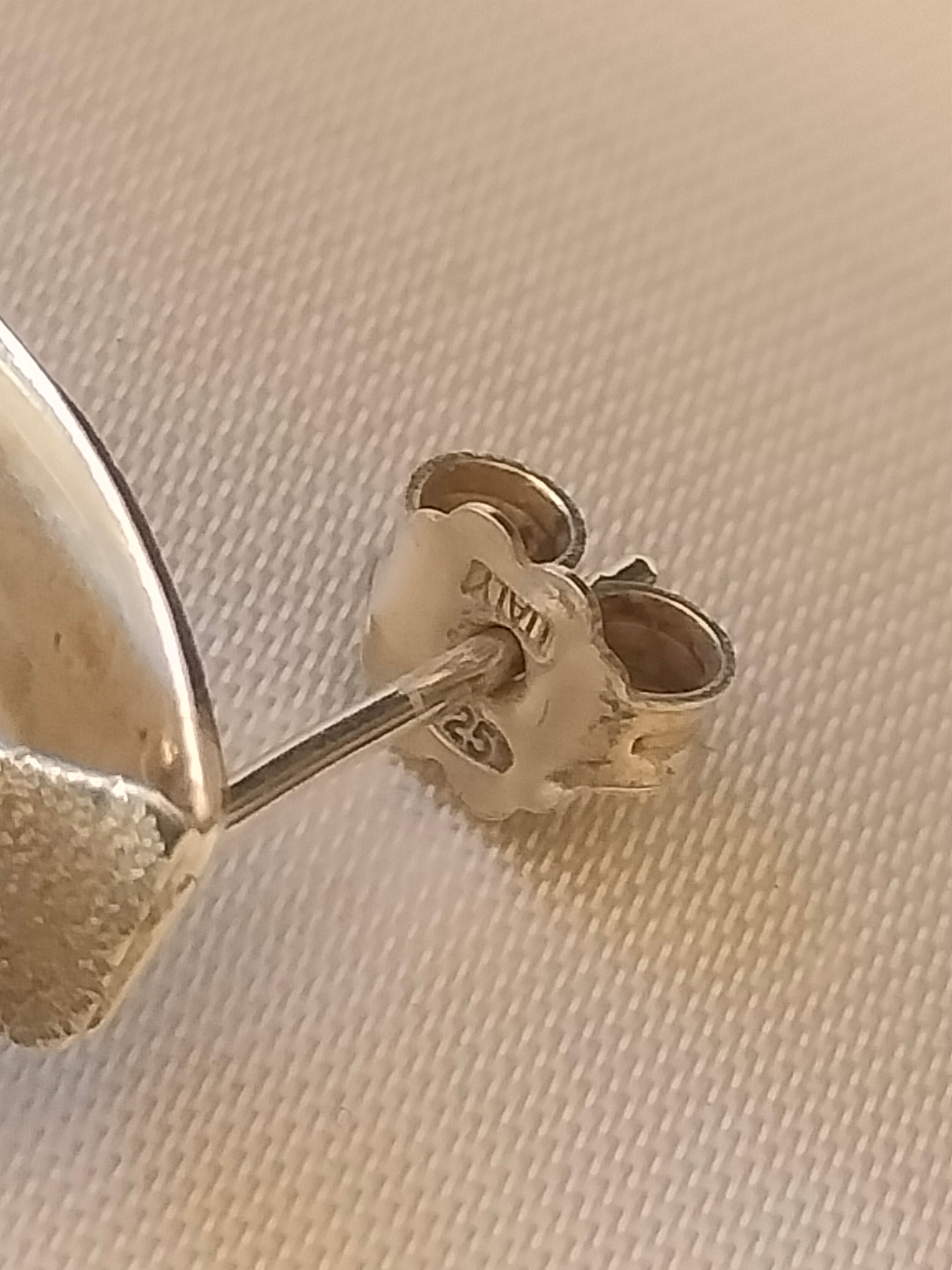 Italian made silver earrings, 925 silver, 2cm