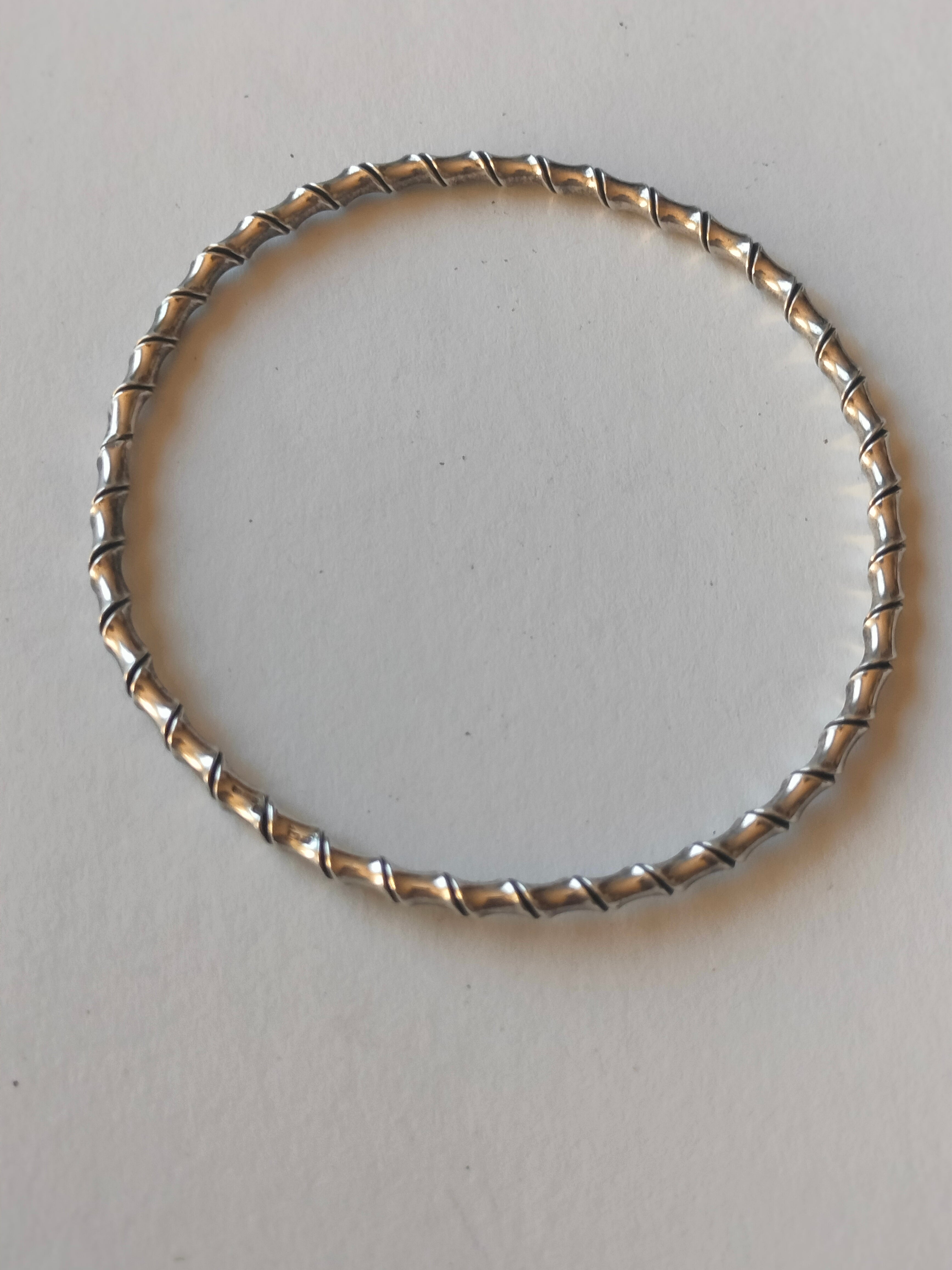 Vintage silver bangle, 813 silver, Finland hallmarks