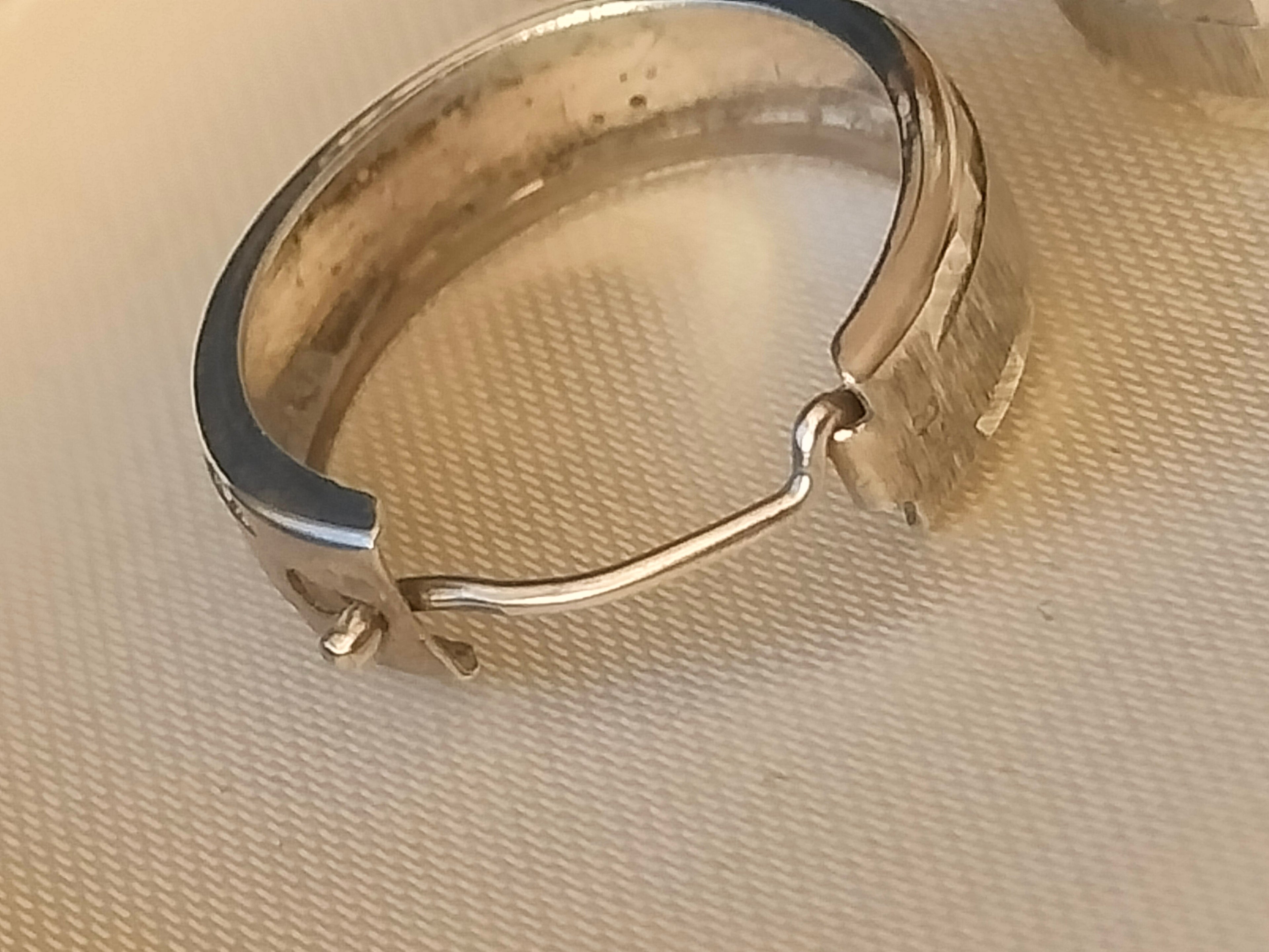 Vintage silver earrings, 18mm, 830 silver