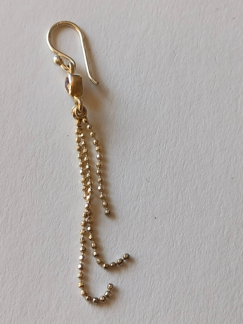 Dangle earrings, 925 silver, modern, amethyst stones