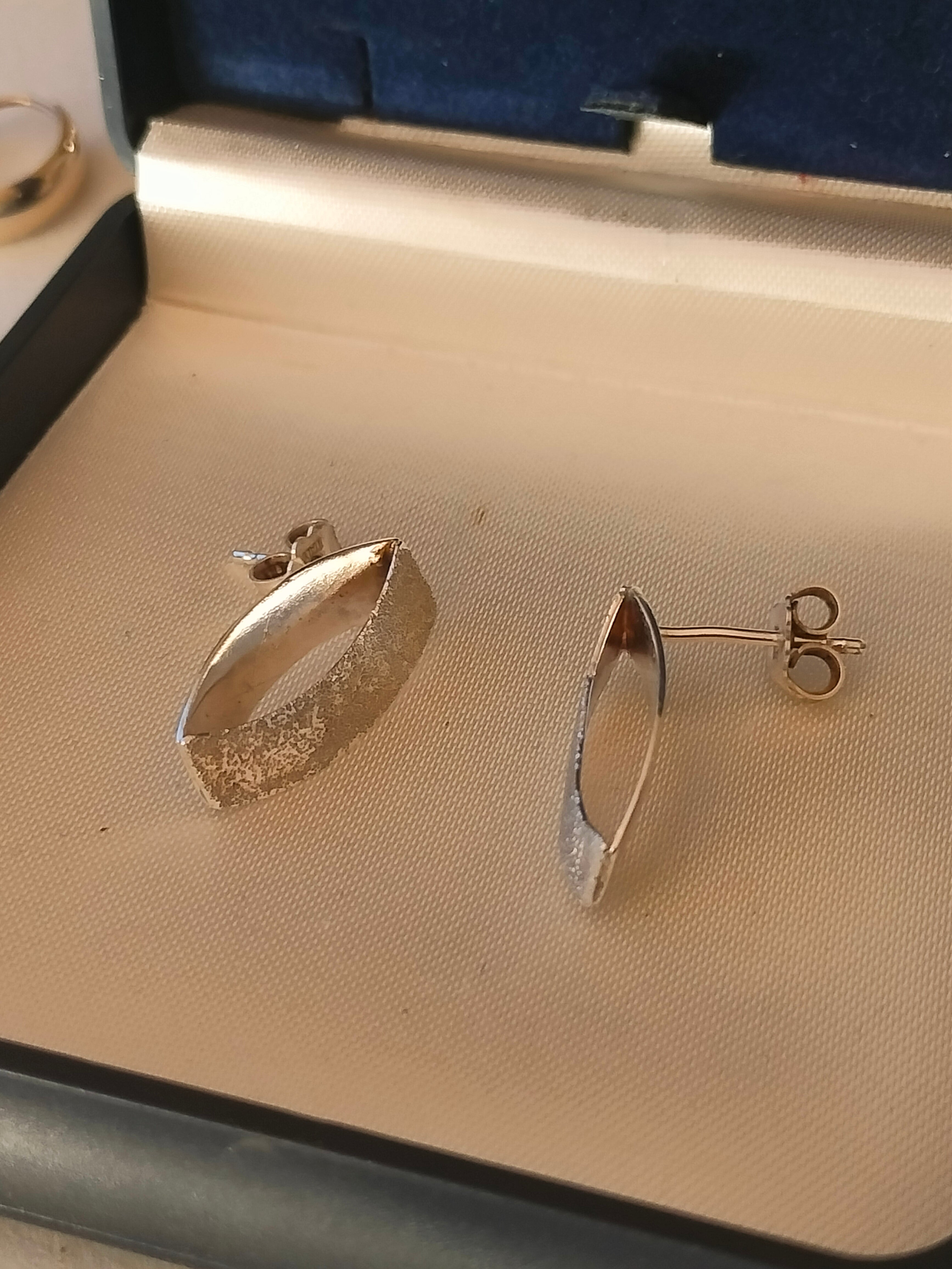 Italian made silver earrings, 925 silver, 2cm