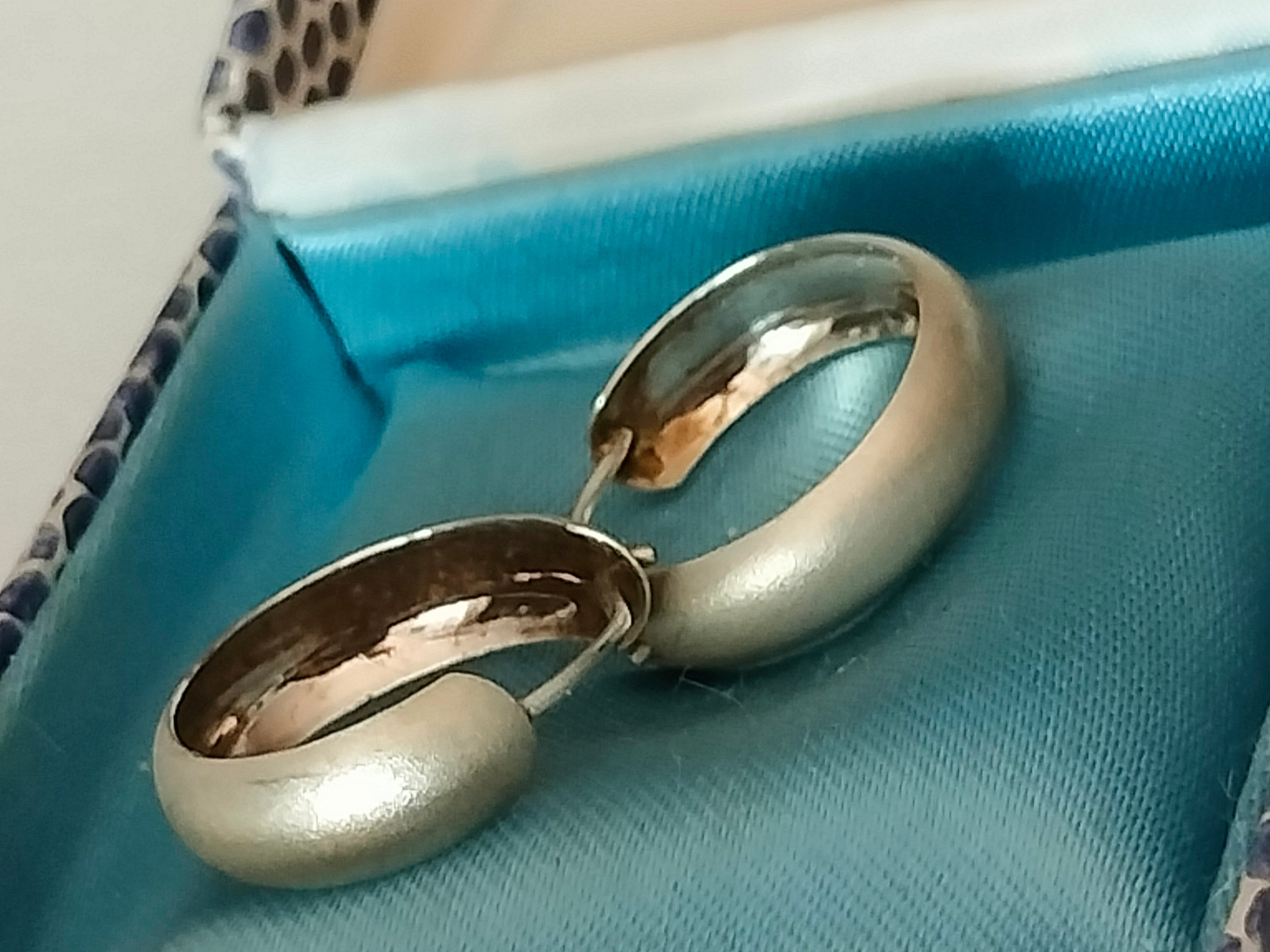 Matt shine earrings, 830 silver, 16mm