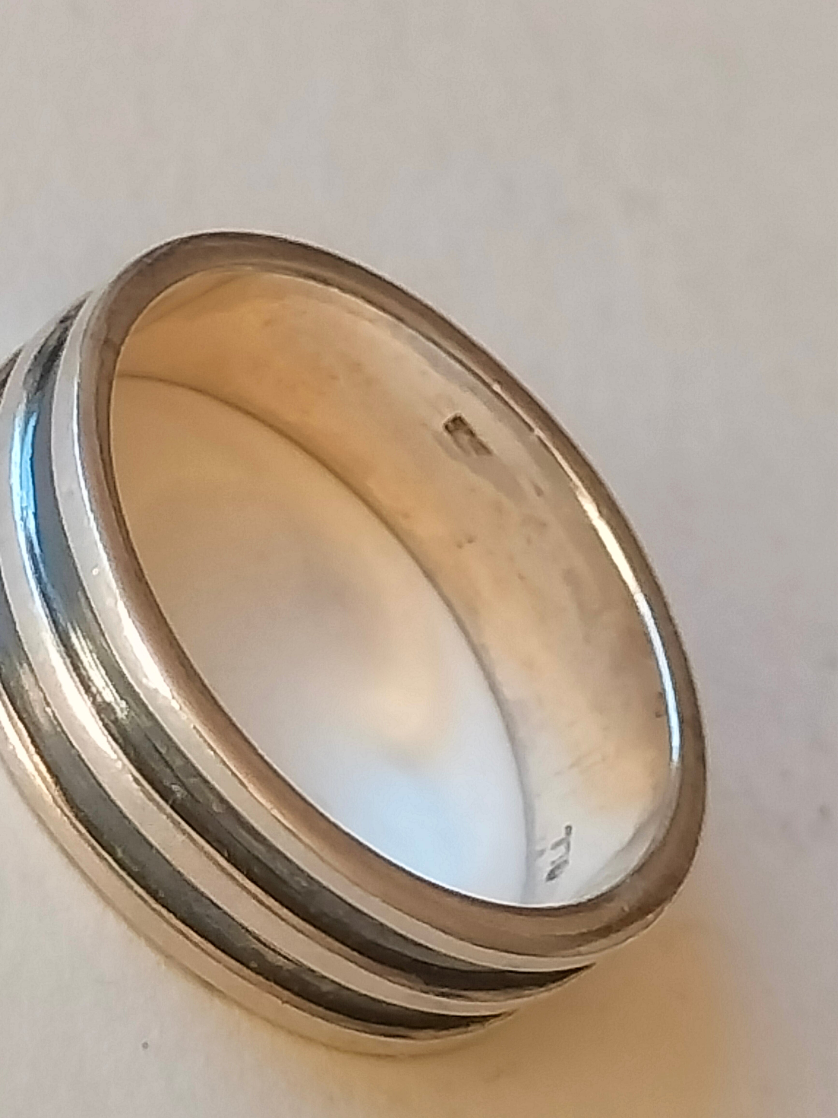 Mens silver ring, 925 silver, 20mm, made in Finland