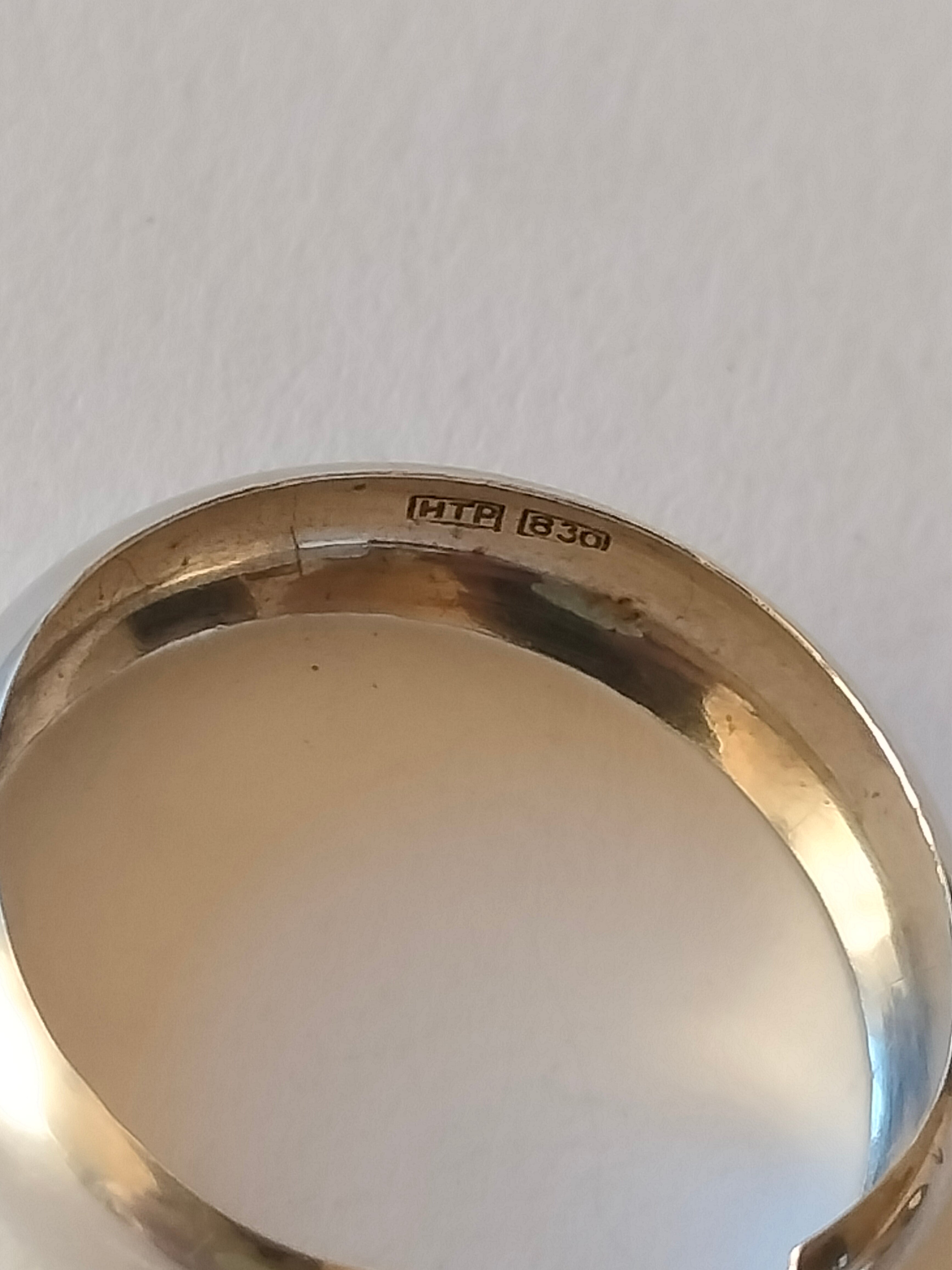 Vintage silver earrings, 23mm, 830 silver, made in Finland