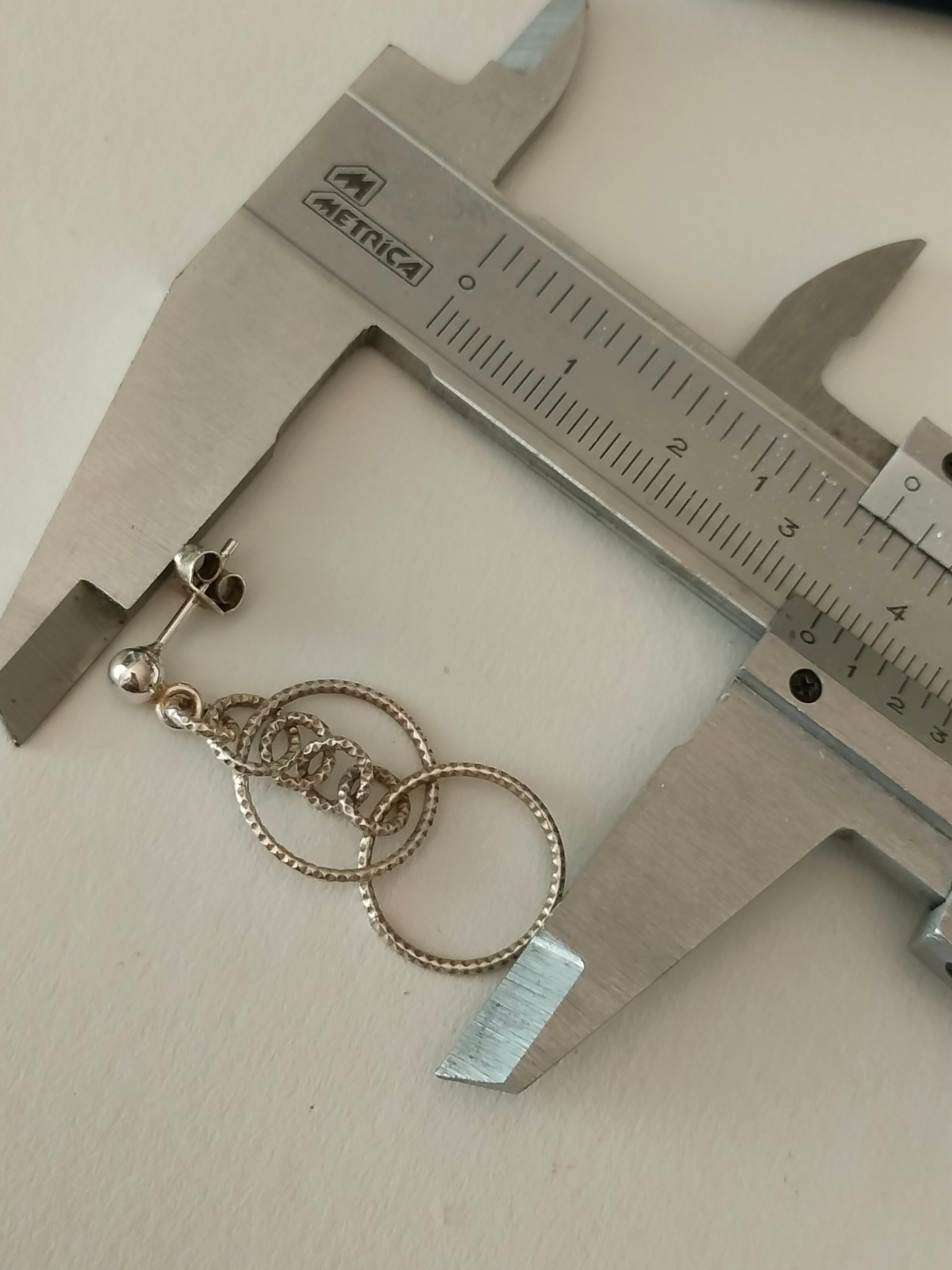 Vintage silver earrings, 925 silver, 3.5cm