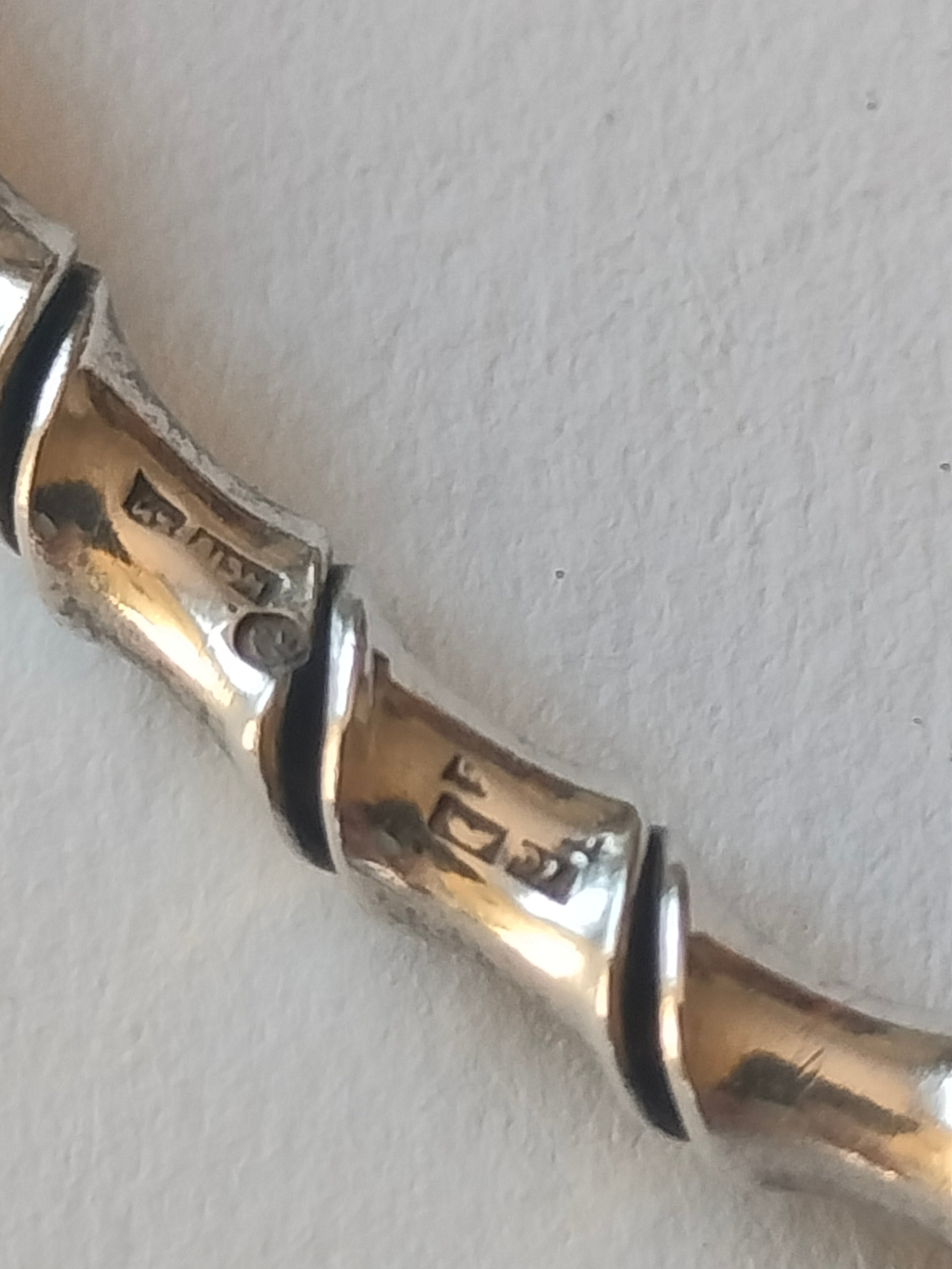 Vintage silver bangle, 813 silver, Finland hallmarks