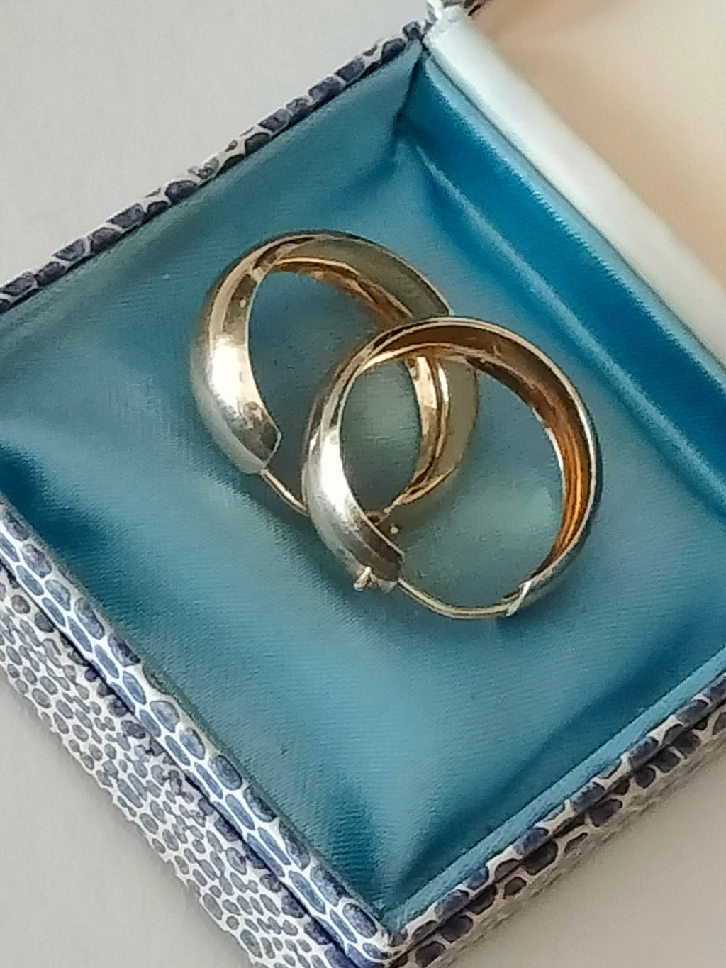 Gold plated earrings, 2cm, 830 silver, vintage