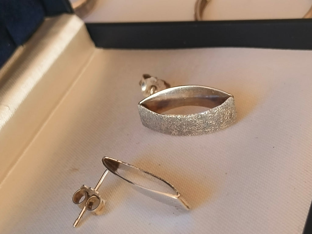 Italian made silver earrings, 925 silver, 2cm