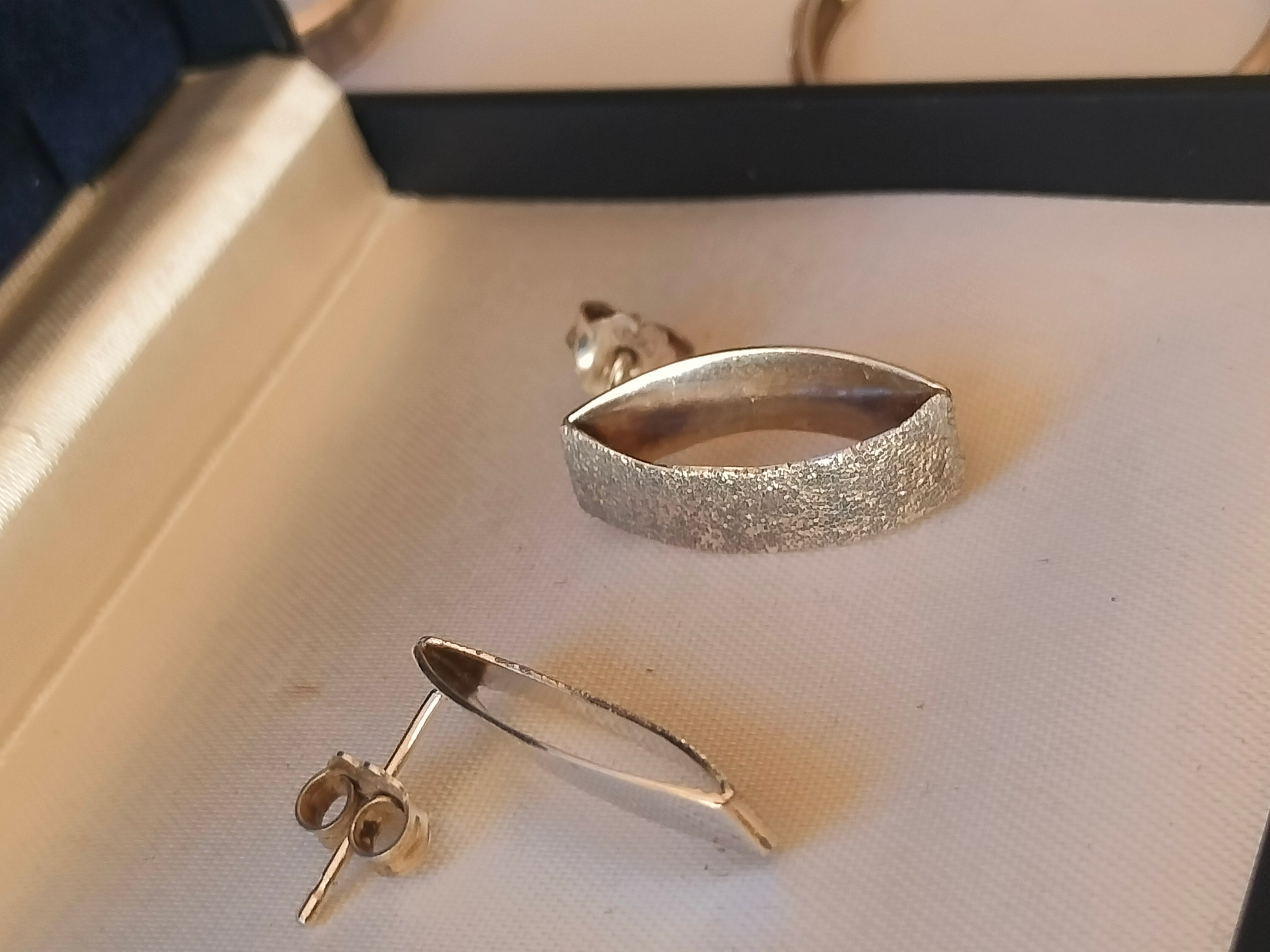 Italian made silver earrings, 925 silver, 2cm